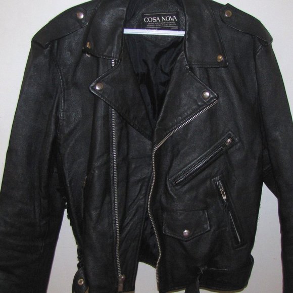 Vintage Cosa Nova Black Leather jacket - Picture 1 of 9